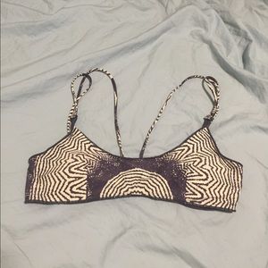 Rip curl bralette top with strapping back