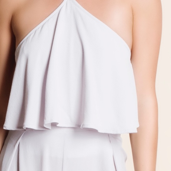 Halter Silver Jumpsuit - Picture 3 of 4