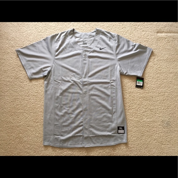 LAST ONE: Nike Men Baseball Jersey - Gray NWT - XL - Picture 2 of 8