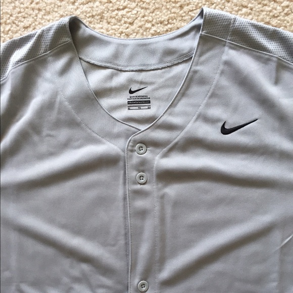 LAST ONE: Nike Men Baseball Jersey - Gray NWT - XL - Picture 3 of 8