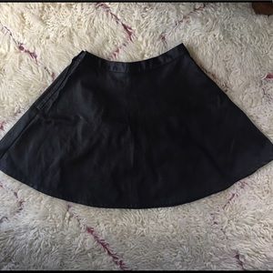 American Apparel Leather Skater Skirt