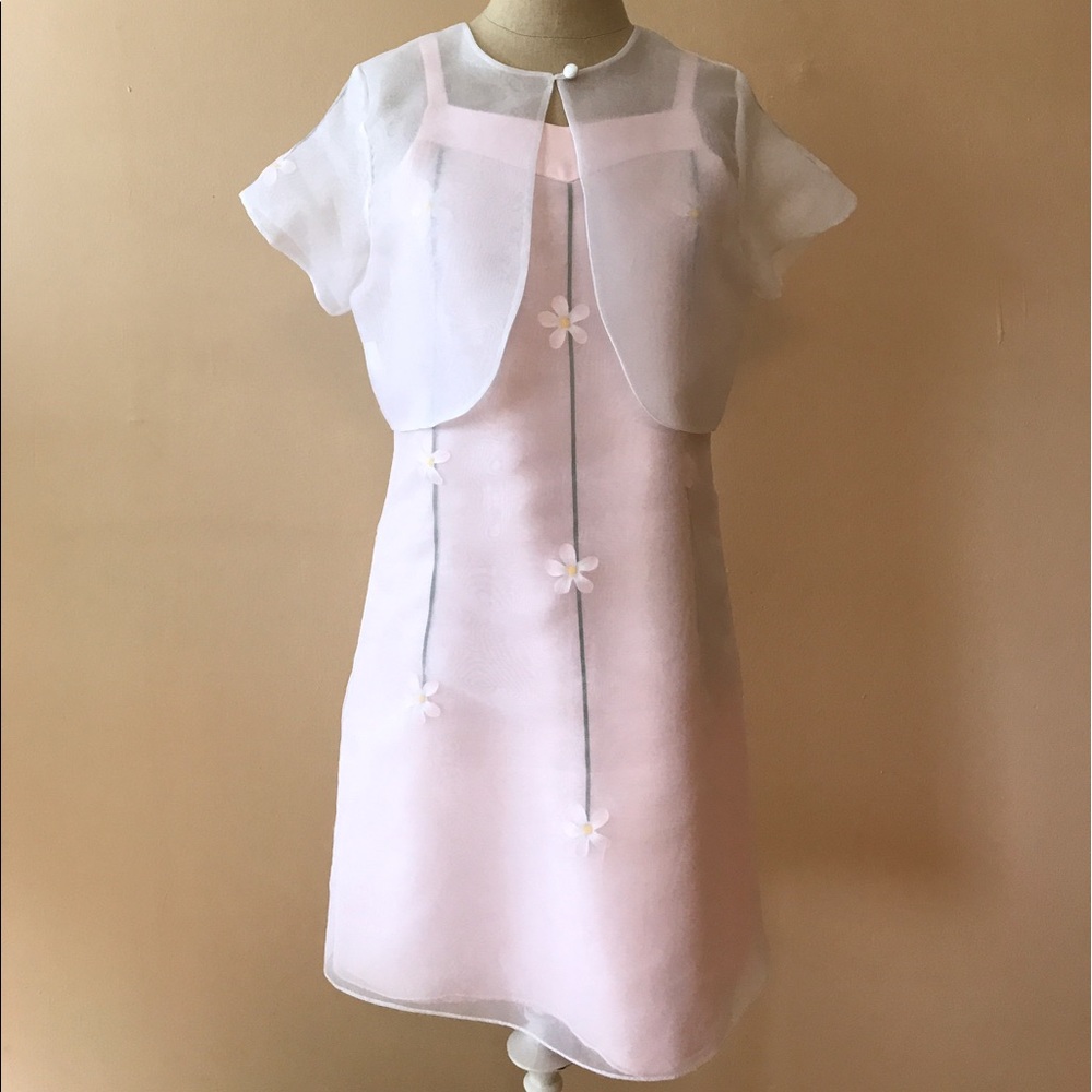 Sylvia Whyte Light Pink/White Organza Dress