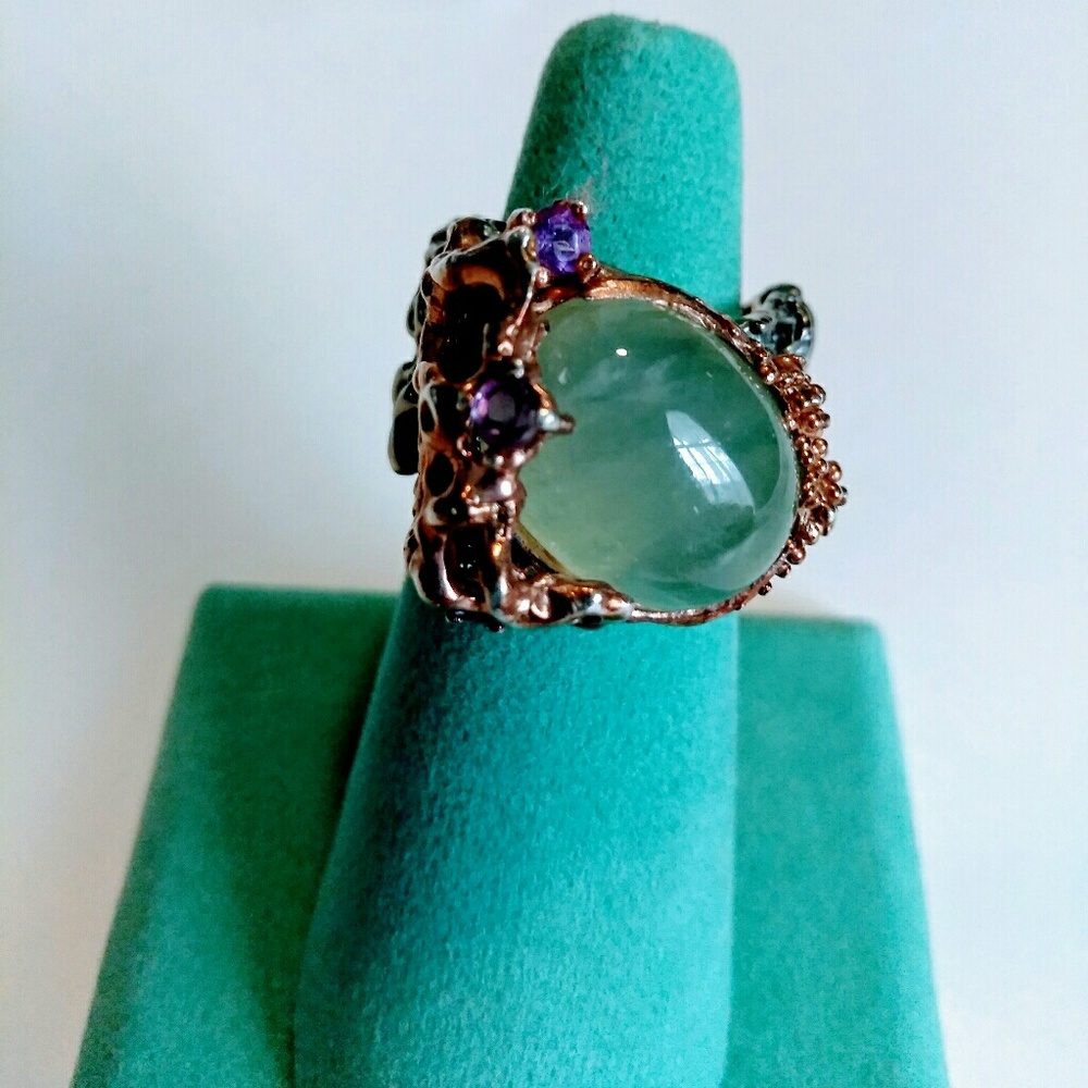 NWT Prehnite Sterling Silver Ring