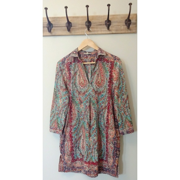 paisley tunic dress