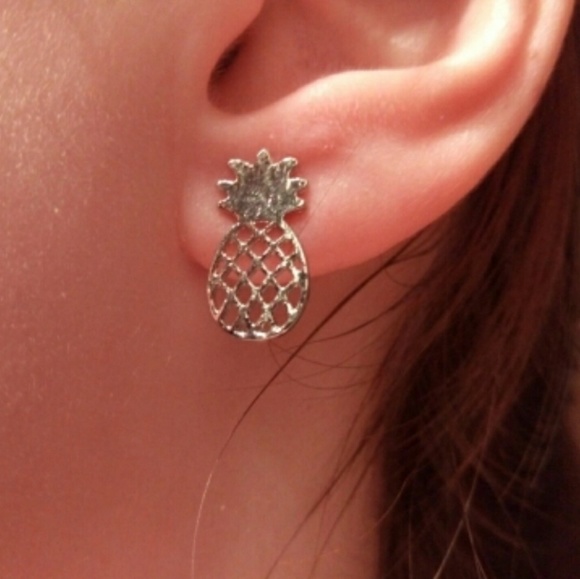 NWOT Pineapple Silver Earrings 2 Pairs - Picture 4 of 4