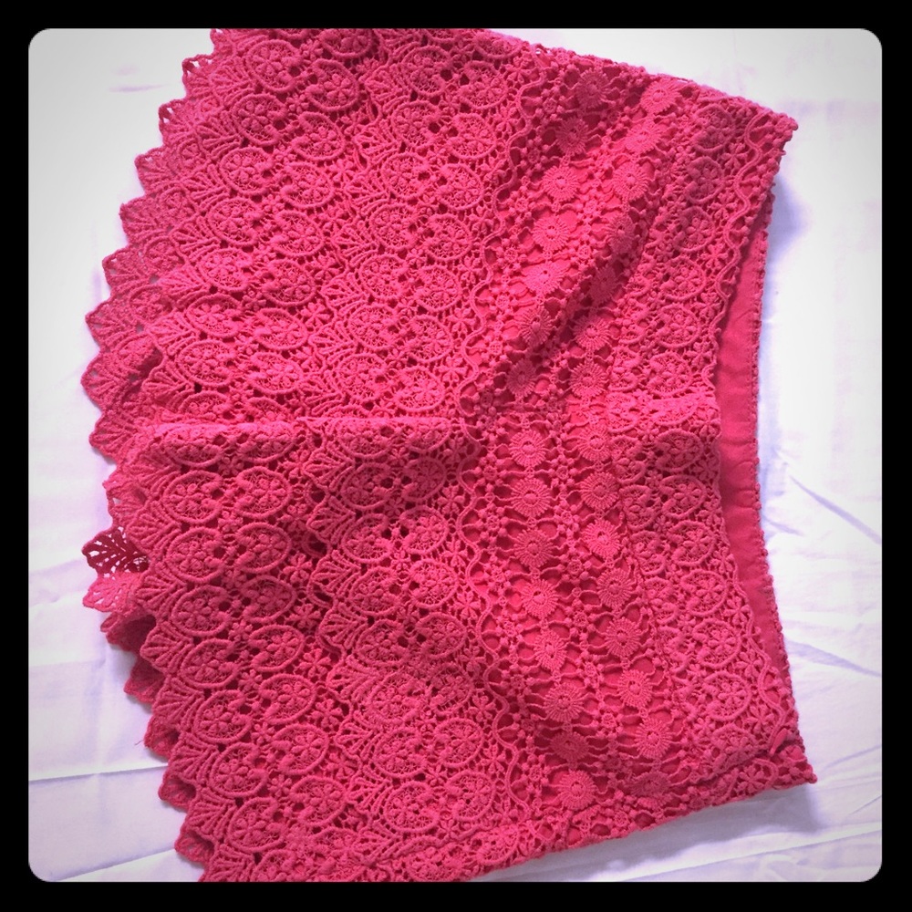 Lace shorts.