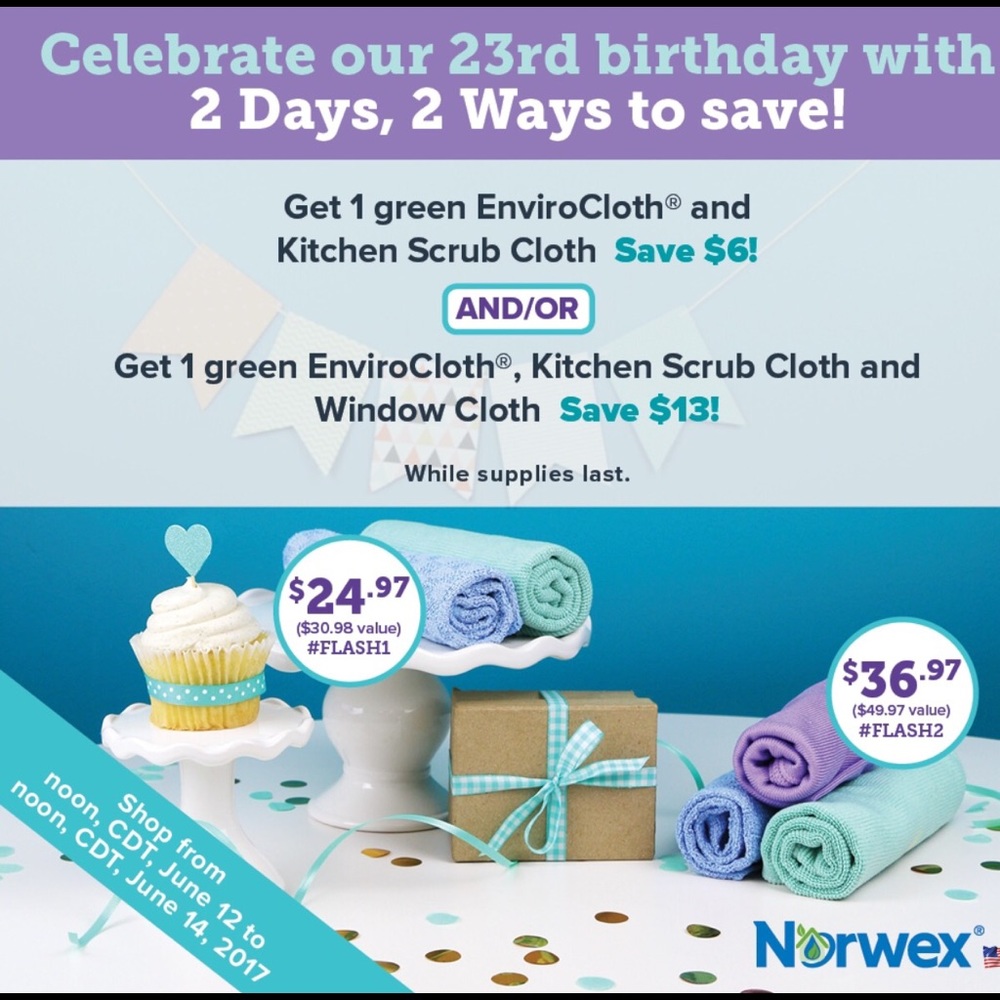 Norwex- enviro, kitchen cloth, window cloth