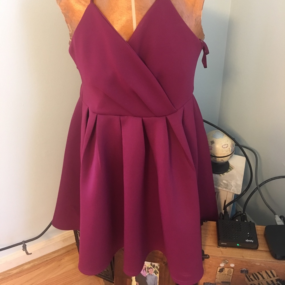 Plum colored party dress
