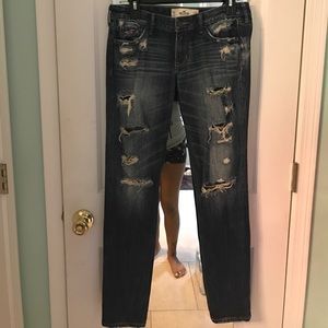 Hollister low rise destroyed jeans
