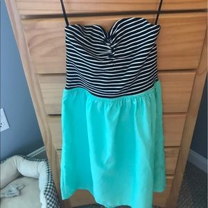 Rosy Strapless Summer Dress