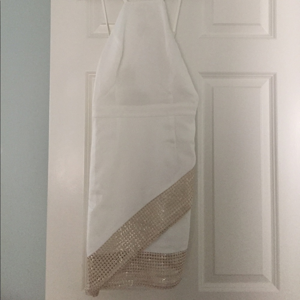 NBD white and gold dress