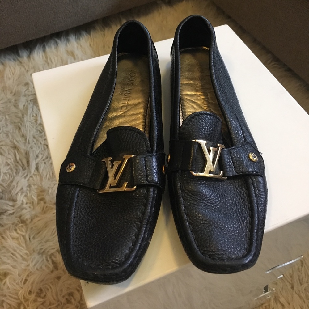 Louis Vuitton leather slide on flats
