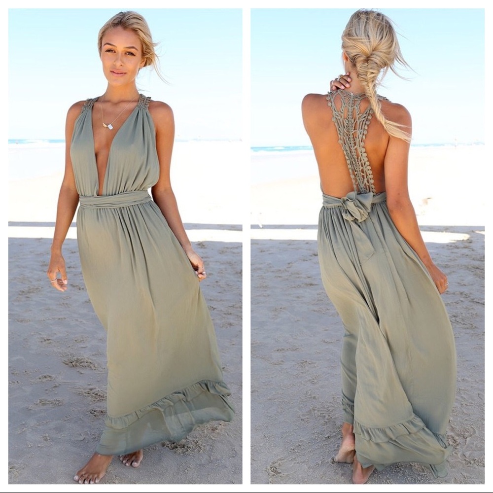 Sabo skirt maxi muse dress small.