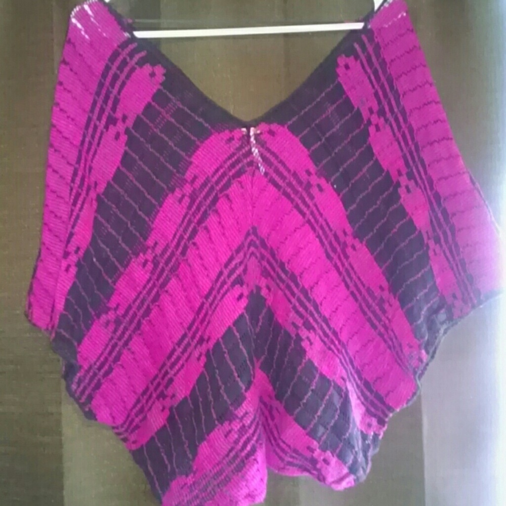 Free People batwing crocheted top