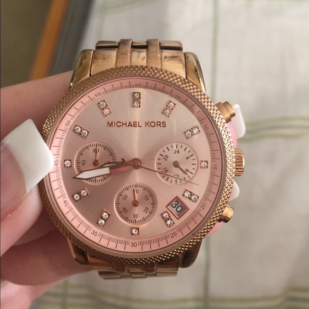 Rose gold Michael Kors watch