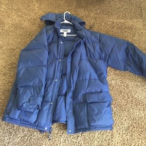 Blue Old Navy puffer coat