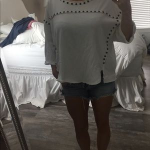 Oversized studded top