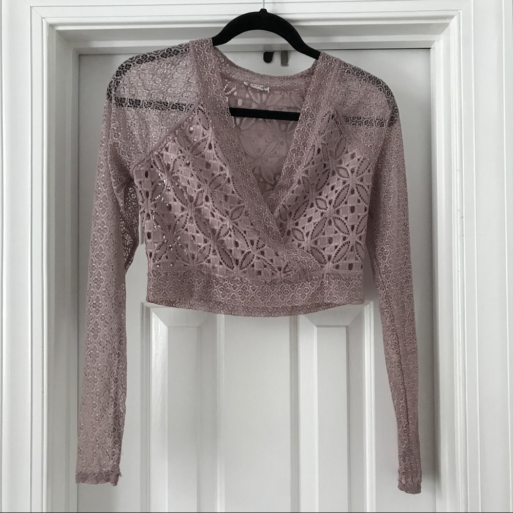 Intimately x FP Lilac Drape Crop Top sz. SM