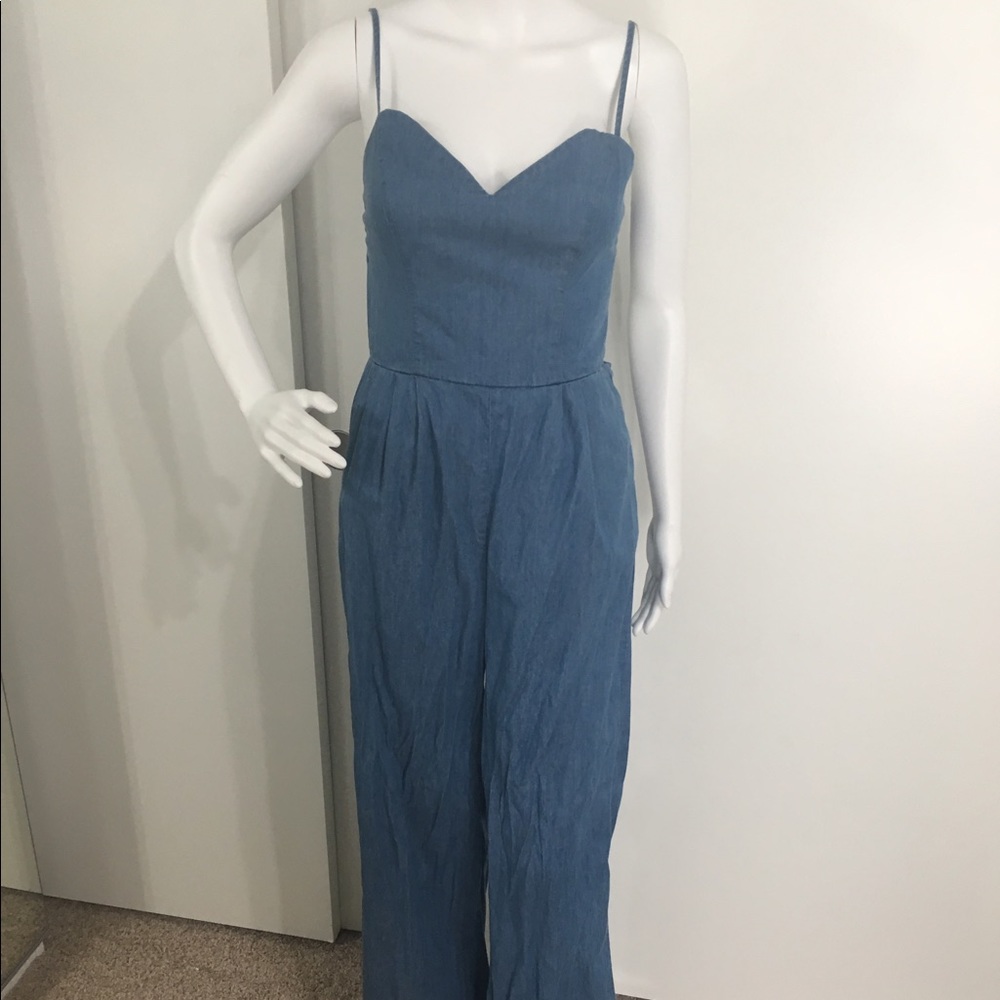 Lovers+Friends denim retro jumpsuit