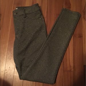 Cato's sparkly gray/silver jeggings. Stretch.