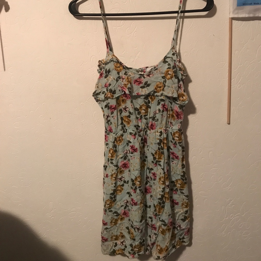 Mint/blue floral summer dress