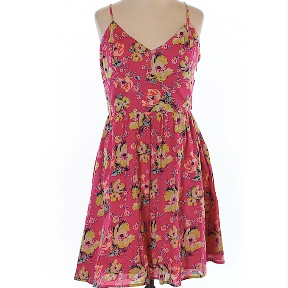 Kimchi Blue Dresses & Skirts - Vintage Corset Tie Up Like New NWOT Size 4 Kimchi Blue Pink Floral Cotton  Dress