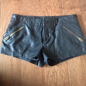 Free people leather shorts