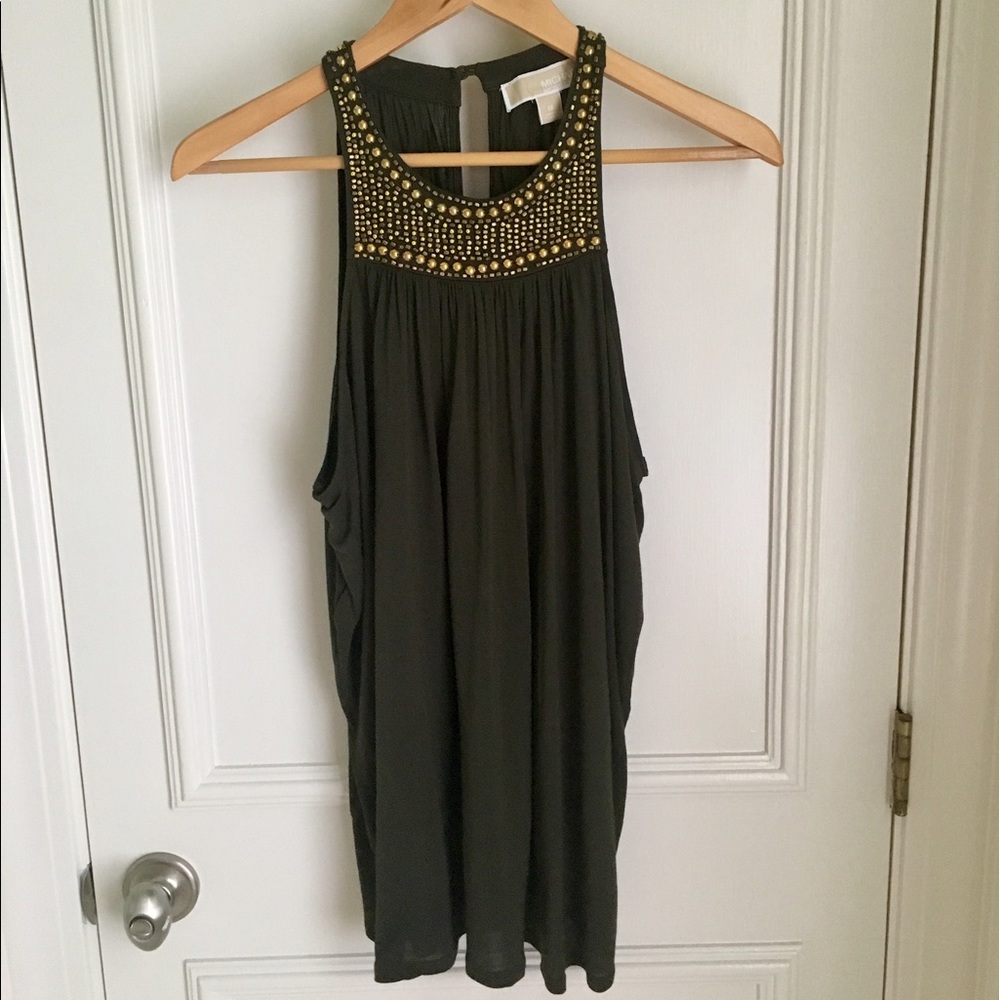 Michael Kors Olive Green Tank Top