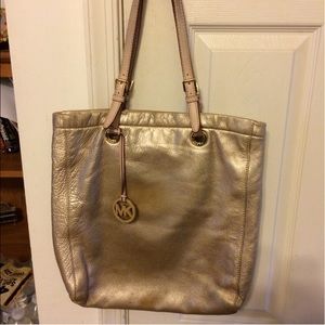 Authentic Gold Michael Kors Tote