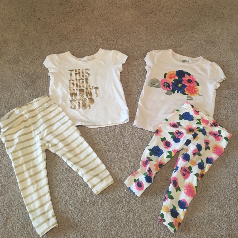 Crazy 8 t shirt and leggings bundle