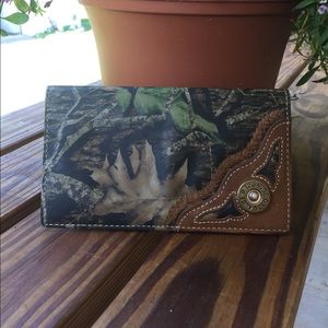 Nocona leather checkbook cover