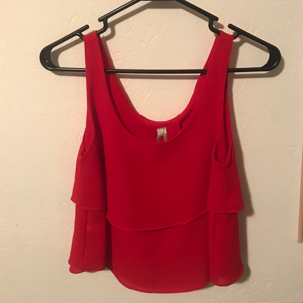Red crop top