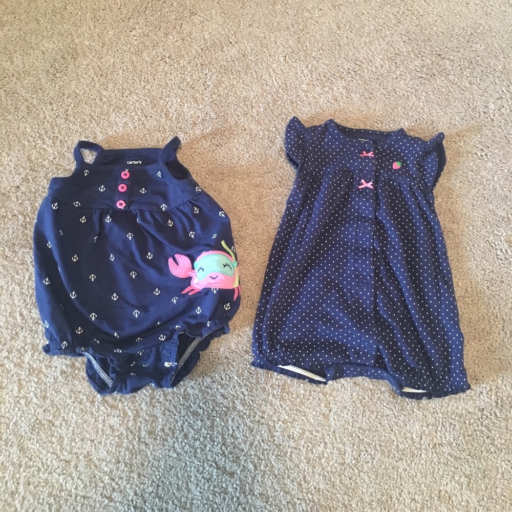 Girls 3 mos rompers