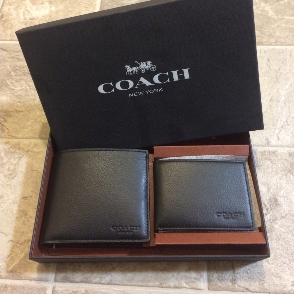Black Coach Wallet and Card Holder