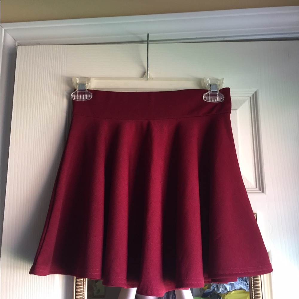 Maroon Skater Skirt 🥀