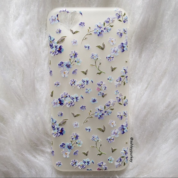 ❤️SALE❤️ Purple and blue floral iPhone 6 Plus case - Picture 3 of 4