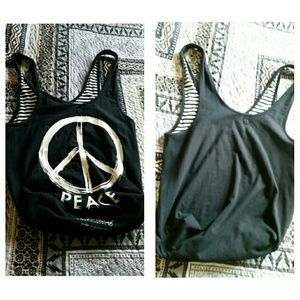 Cute Norma Kamali Peace Sign Organic cotton bag