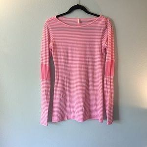 Lululemon Pink Stripped Shirt