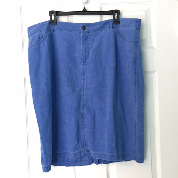 Coldwater Creek Skirts - Coldwater Creek Chambray Skirt Blue Linen Plus sz Coldwater Creek Skirts - Coldwater Creek Chambray Skirt Blue Linen Plus sz