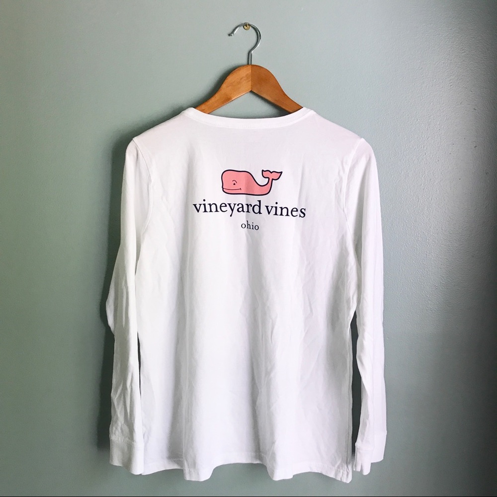 Vineyard Vines T Shirt Whale White Women's Large