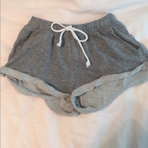 Comfortable sweatpant material shorts