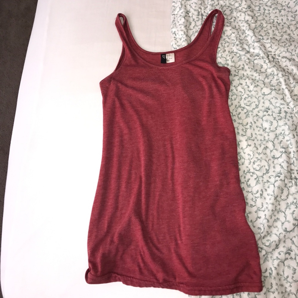 plain maroon soft tank