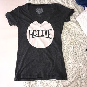 tight fit active ride shop v neck
