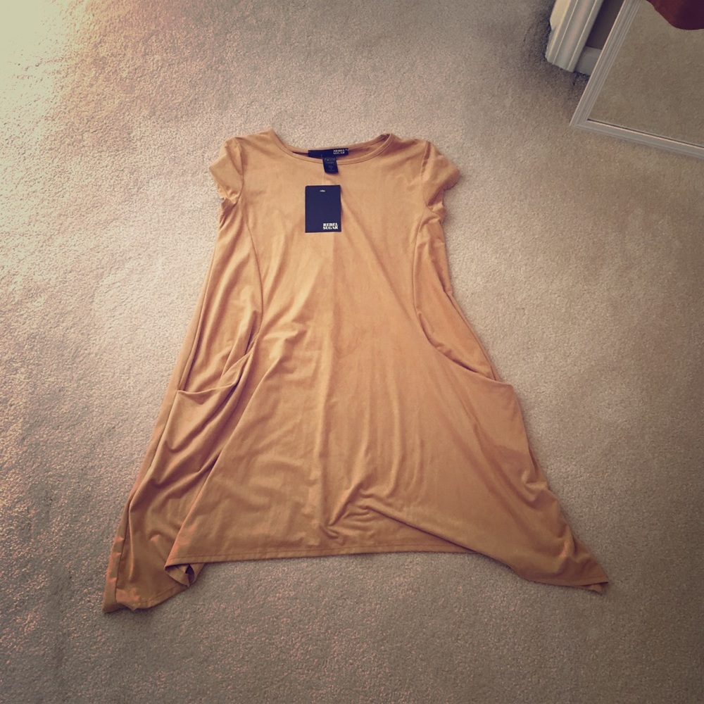 Tan suede dress