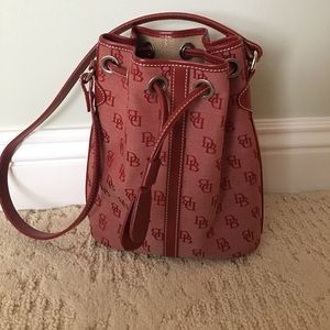 Dooney & Bourke signature mini drawstring, red