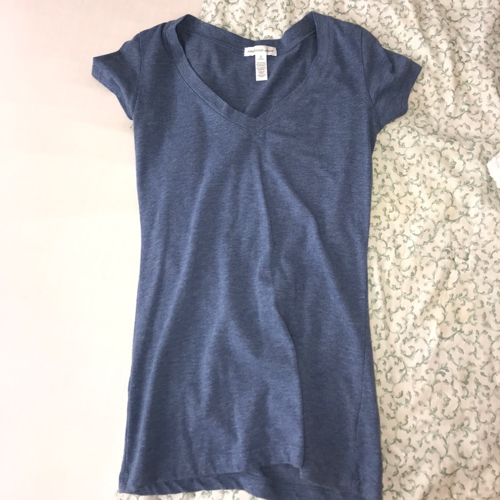 plain navy blue vneck