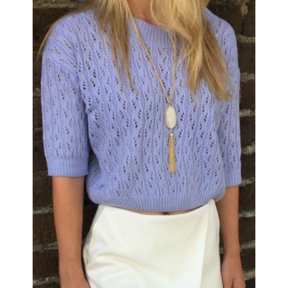 NWT Pale Lavender Cropped Sweater 🌸