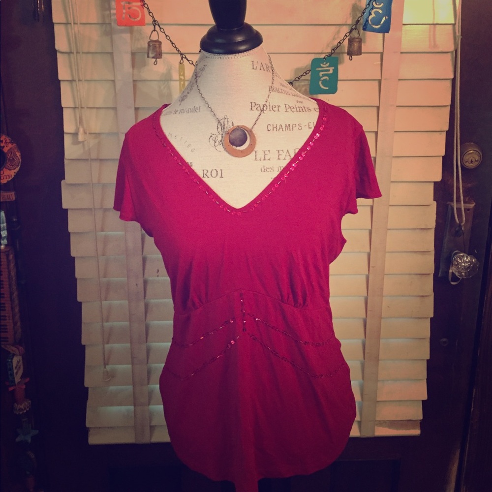 NWT Ann Taylor Loft sequined shirt