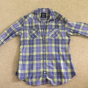 American eagle cotton snap button up