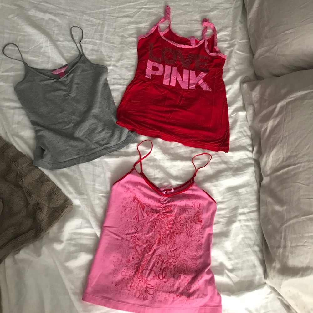 LAST CALL!3 Victoria's Secret PINK Camisole Bundle - Picture 1 of 4